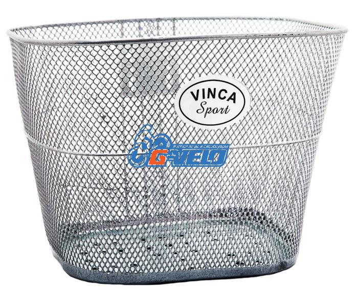 Vinca Sport, Корзинка передняя, крепление к рулевой и на усы 310*230*230мм, серебристая P 02 silver