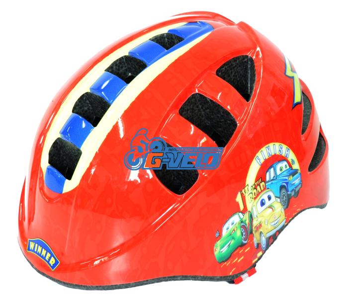 Vinca Sport, Шлем детский с регулировкой, M(52-56см), красный, рисунок - "машинки" VSH 8 cars