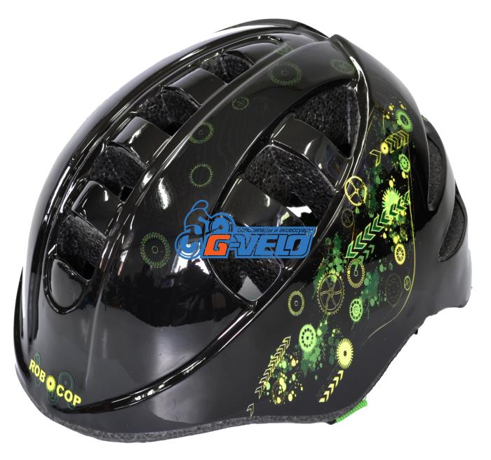 Vinca Sport, Шлем детский с регулировкой, M(52-56см), черный, рисунок - "робокоп" VSH 8 robocop