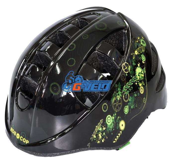 Vinca Sport, Шлем детский с регулировкой, S(48-52см), черный, рисунок - "робокоп" VSH 8 robocop