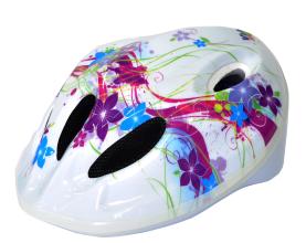 Vinca Sport, Шлем детский с регулировкой, М(52-56см), белый, рисунок - "цветы" VSH 5 flowers