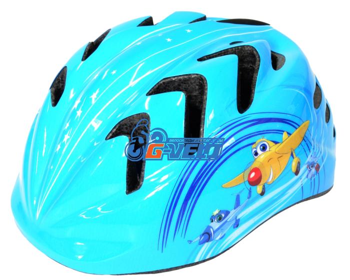 Vinca Sport, Шлем детский с регулировкой, M(52-56см), синий, рисунок - "вертолетики" VSH 7 planes