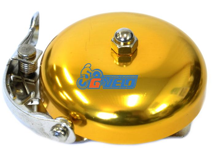 Vinca Sport, Vintage. Звонок велосипедный, золотой металлик, диаметр 53мм YL 03 gold