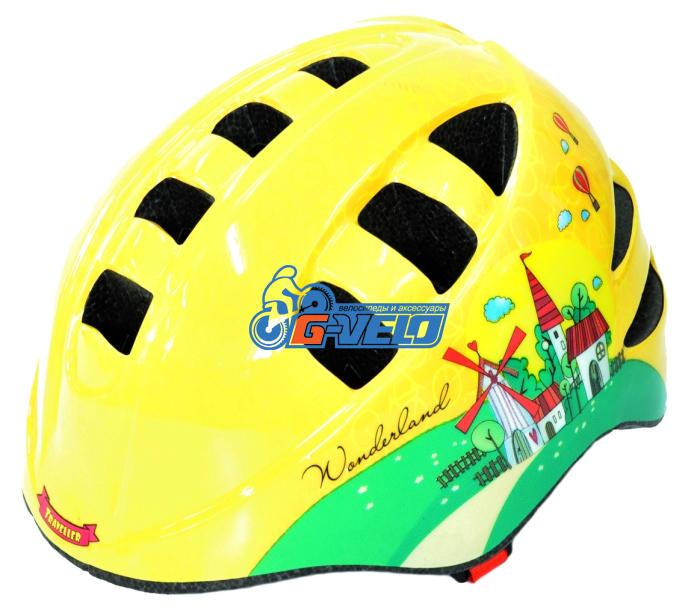 Vinca Sport, Шлем детский с регулировкой, M(52-56см), желтый, рисунок - "город" VSH 9 Travel